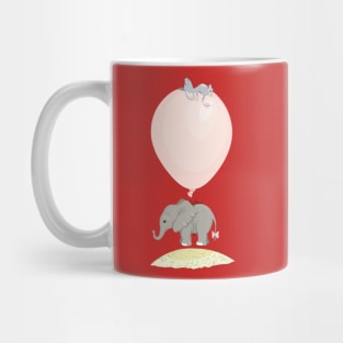 Elephant and flying mouse Mug